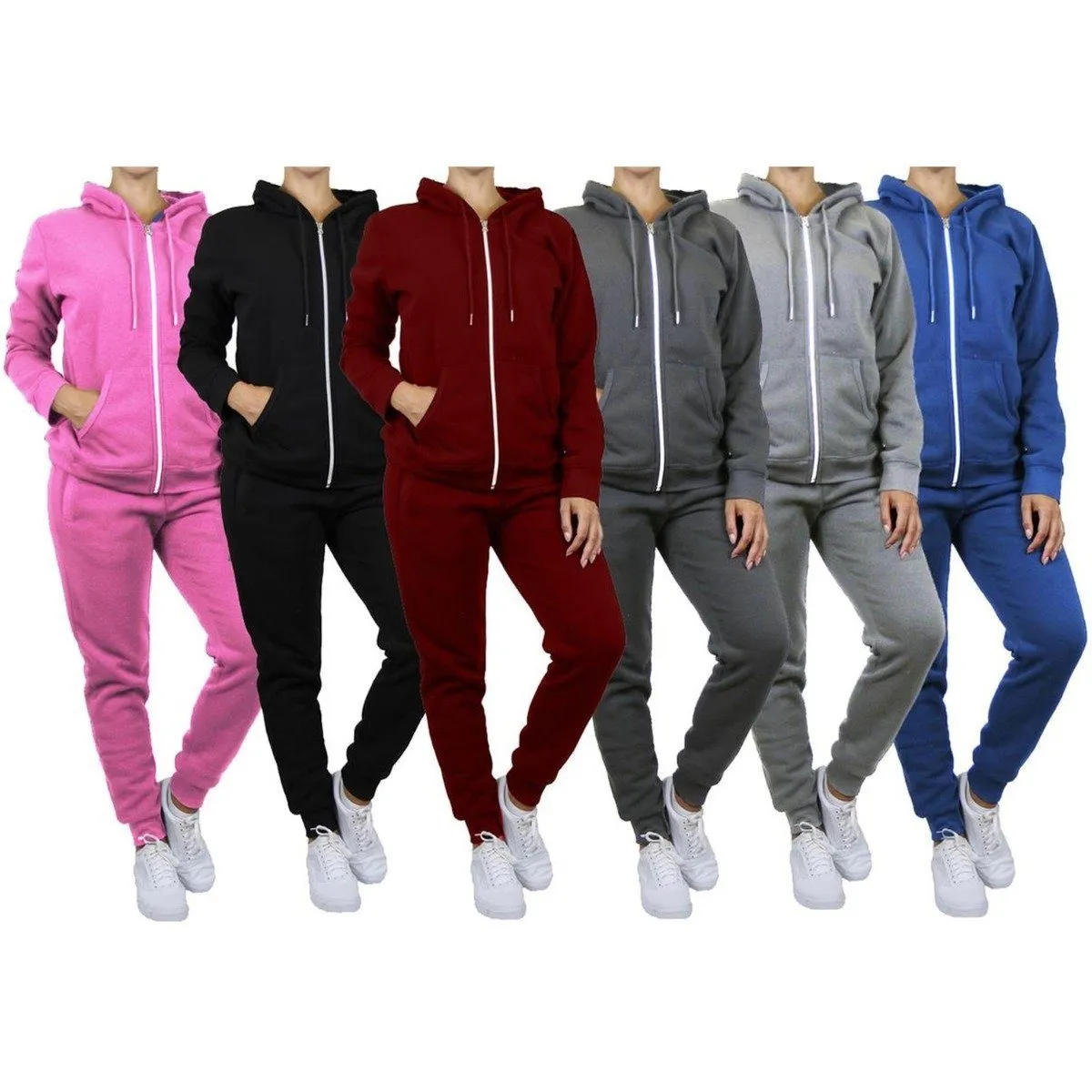 2-Piece: Women's Fleece-Lined Hoodie and Joggers Set