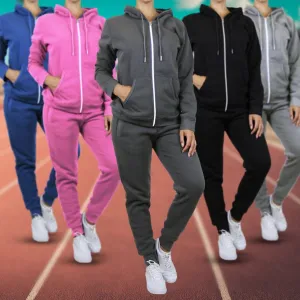 2-Piece: Women's Fleece-Lined Hoodie and Joggers Set