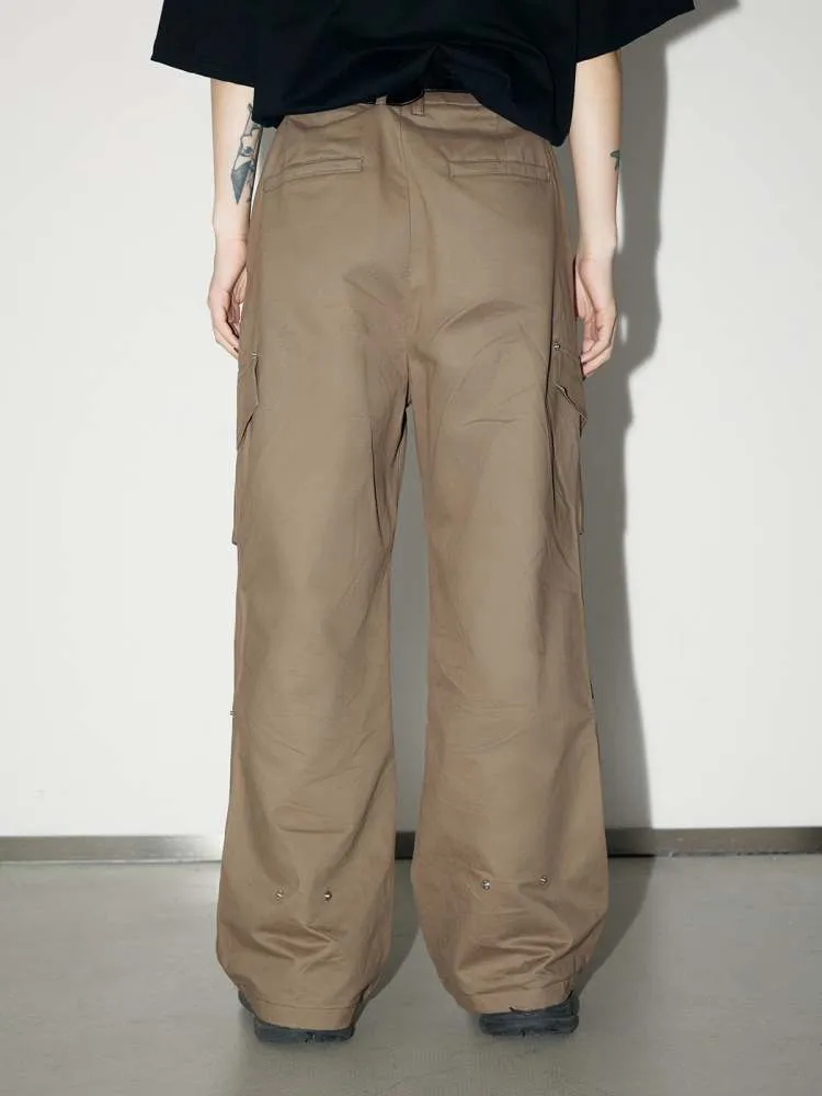 3D Multi Pocket Wide Cargo Pants【s0000006736】