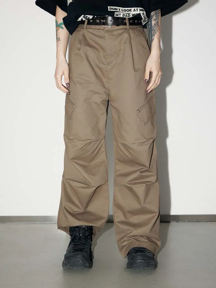 3D Multi Pocket Wide Cargo Pants【s0000006736】