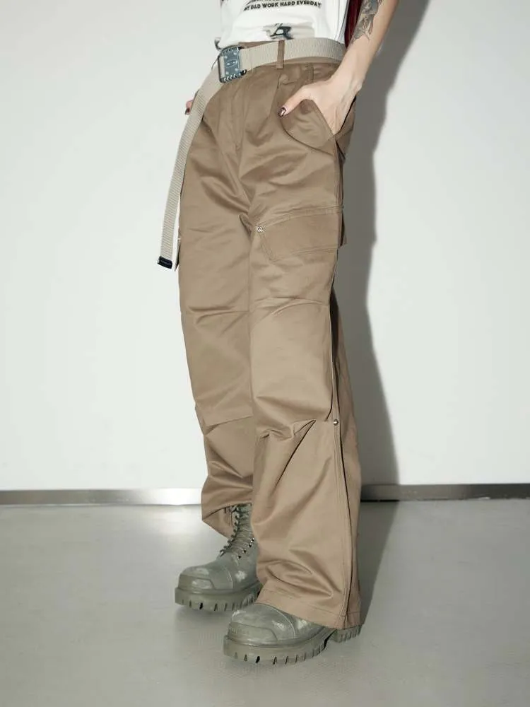 3D Multi Pocket Wide Cargo Pants【s0000006736】