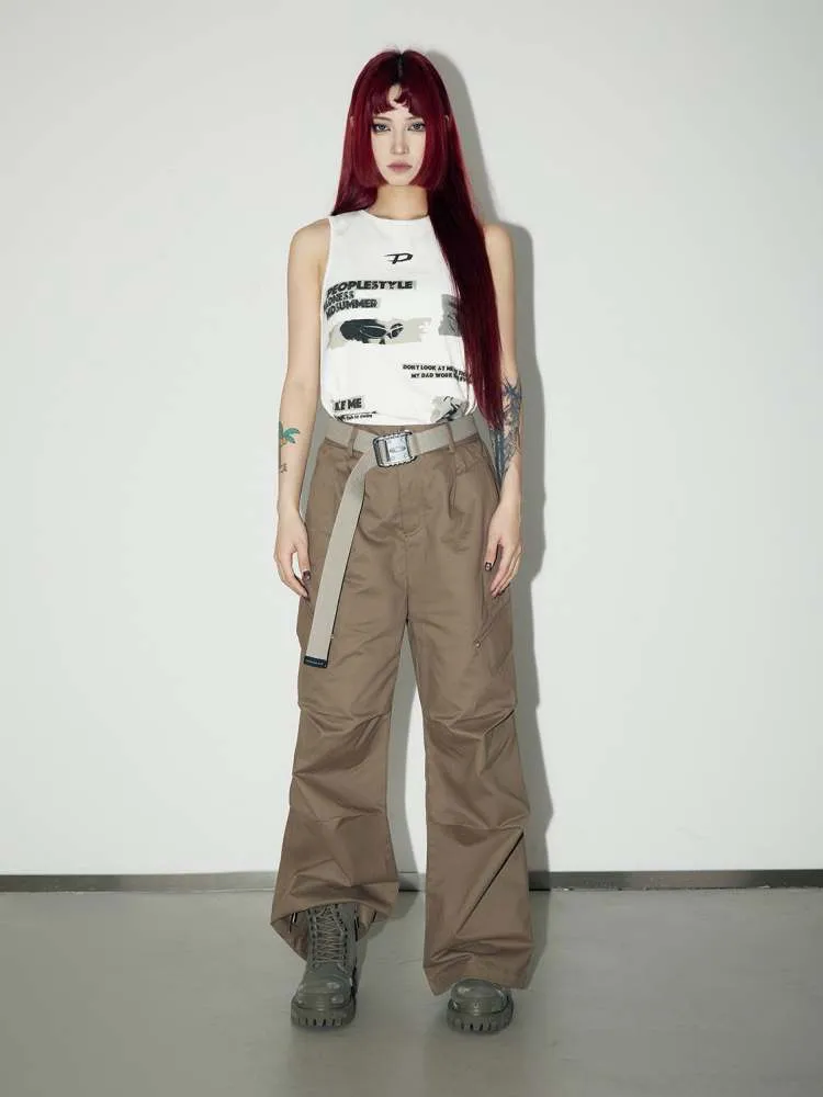 3D Multi Pocket Wide Cargo Pants【s0000006736】