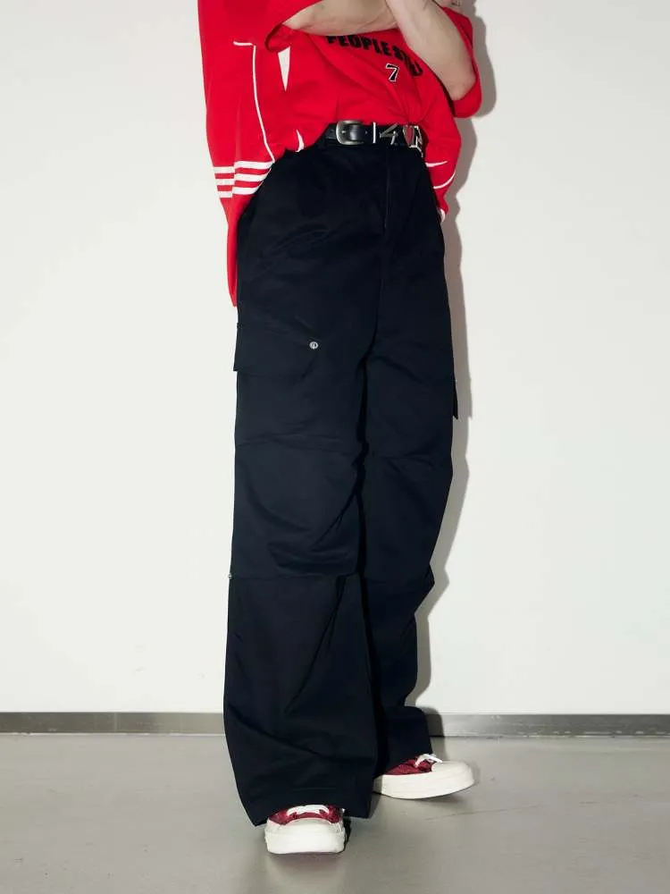 3D Multi Pocket Wide Cargo Pants【s0000006736】