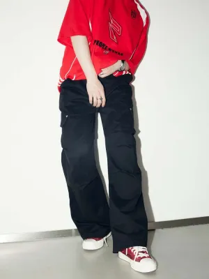 3D Multi Pocket Wide Cargo Pants【s0000006736】