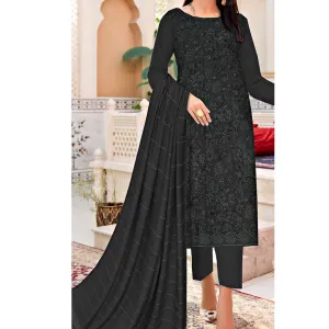 3PC- Unstitched Embroidered Dhanak Suit PW9416