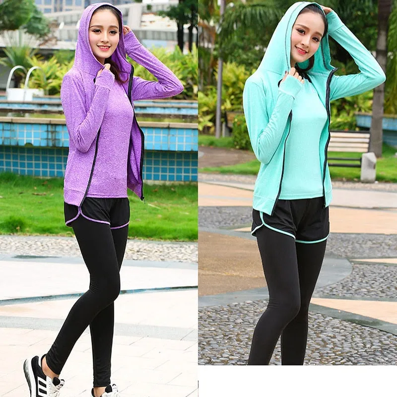 5 Piece Set Yoga For Women Wear Bra Performance Fitness Sports Women's T-Shirt For Fitness Clothing Training Set Sport Suit