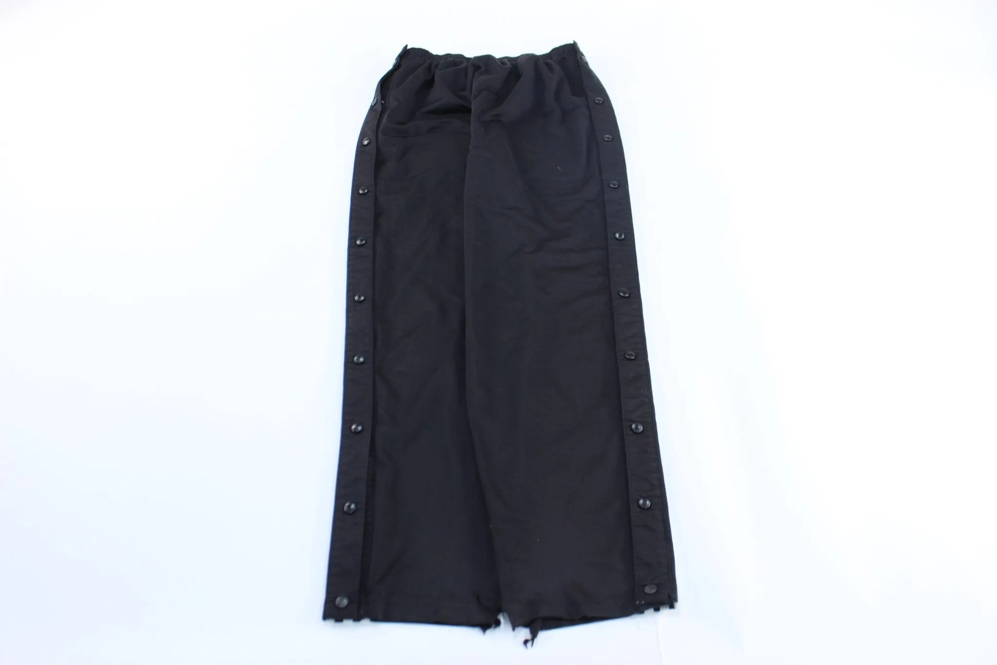 90's Adidas Embroidered Logo Black & White Striped Tearaway Pants
