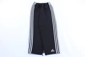 90's Adidas Embroidered Logo Black & White Striped Tearaway Pants