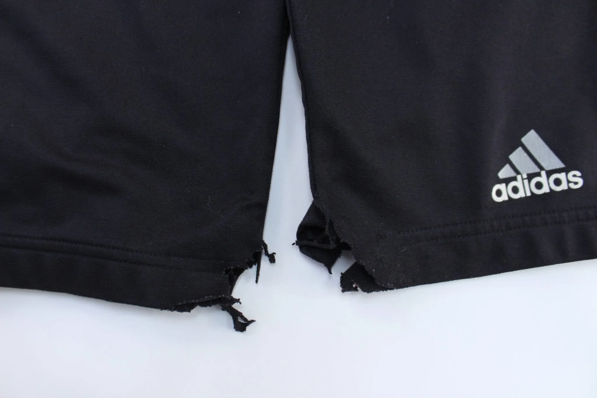 90's Adidas Embroidered Logo Black & White Striped Tearaway Pants
