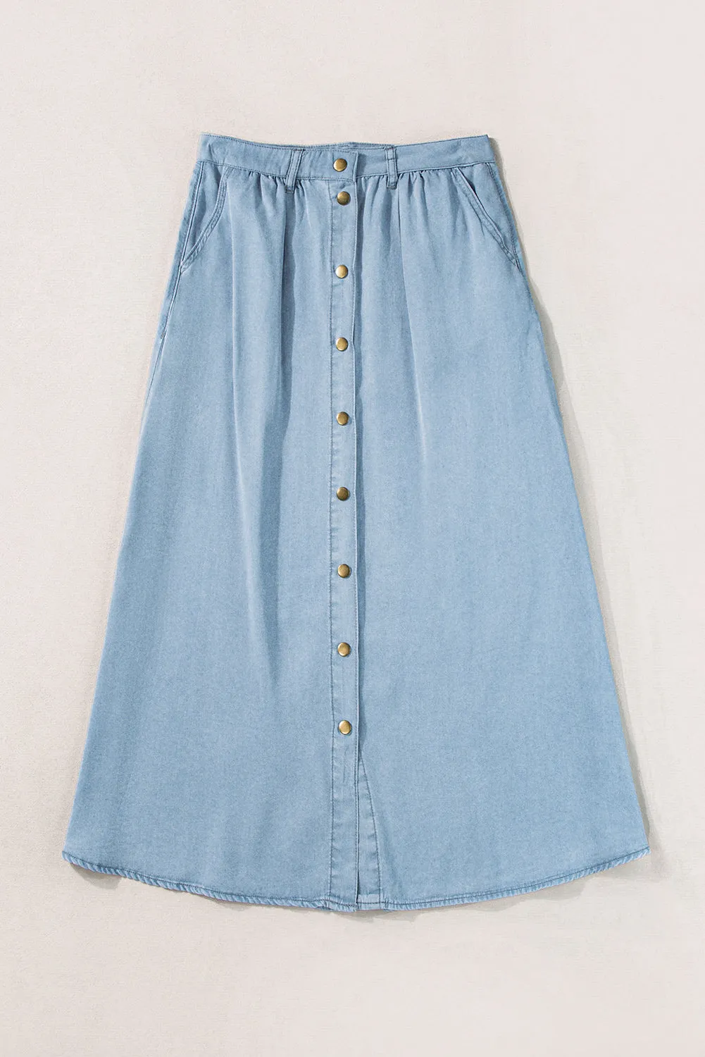 A-Line Cotton Blend Skirt