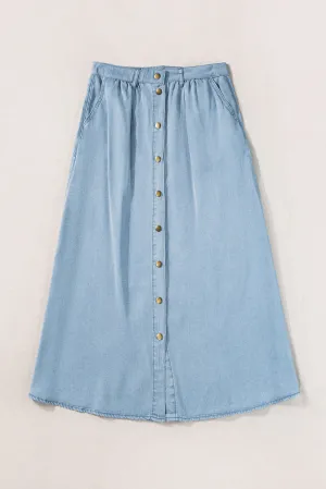 A-Line Cotton Blend Skirt