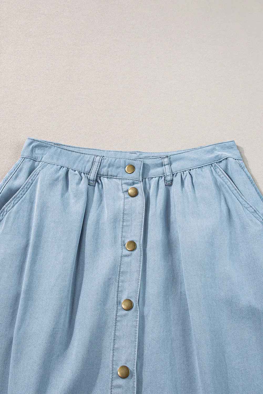 A-Line Cotton Blend Skirt