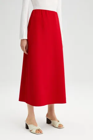 A LINE CREPE SKIRT