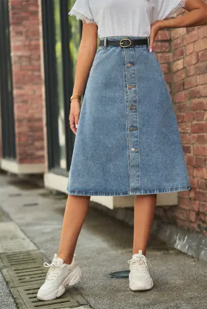 A-Line Denim Skirt