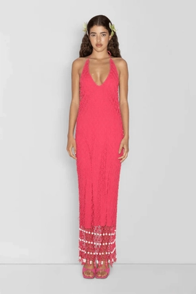 Reis Macrame Maxi Dress Candy Subtle Motion Trendy Vibe