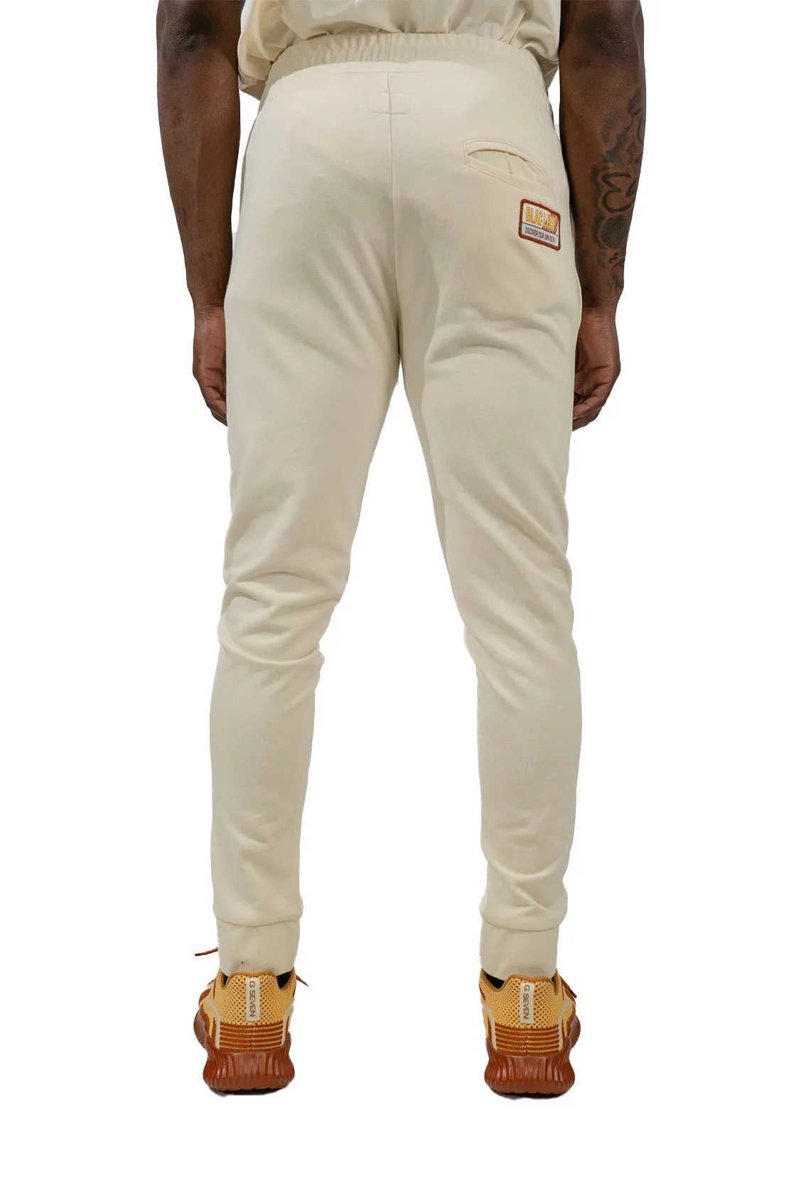 Abstract Colorblock Embroidered Jogger