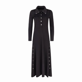 Accented Button Robe | Black [Final Sale] Easy Movement Comfortable Layering
