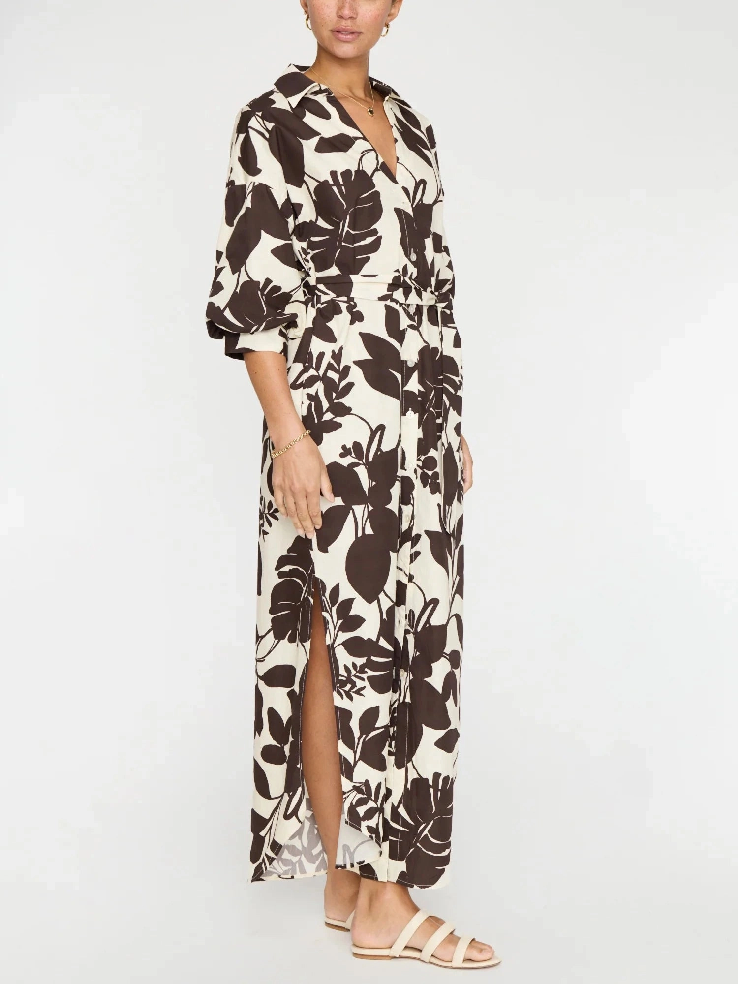 Dance Night Bold Simplicity Kate Printed Maxi Dress Java Combo