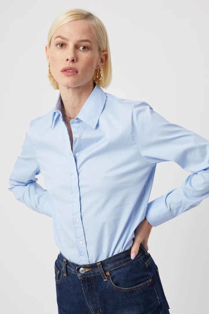 Light material The Essentials Icon Shirt Blue Dawn