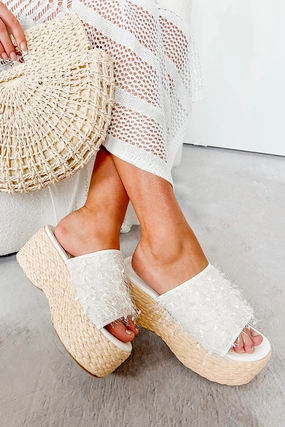 Addressing The Rumors Flurry Platform Sandal (White) Playful-Detail