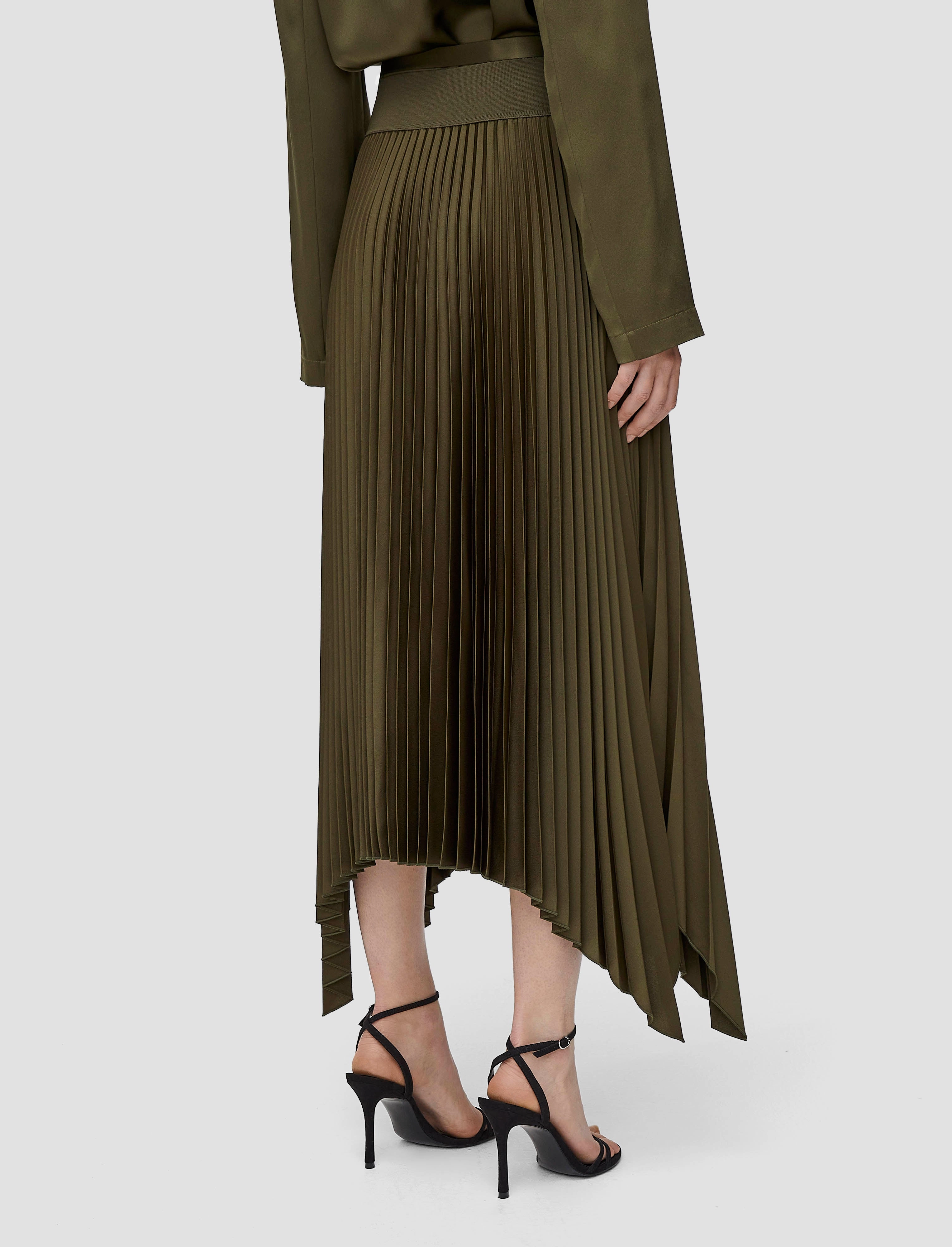 Smooth Layer Ade Knit Weave Pliss?? Skirt