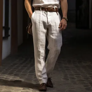 Adventure Ready Men's High-Rise Pleated Dress Pants in Black/Beige
