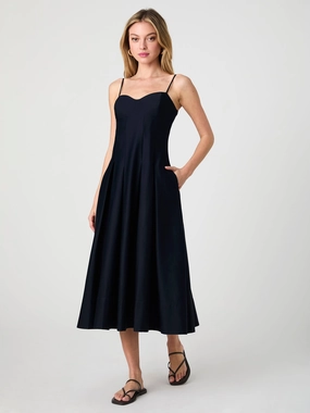 MULTI SEAM SATEEN DRESS Natural Wrap