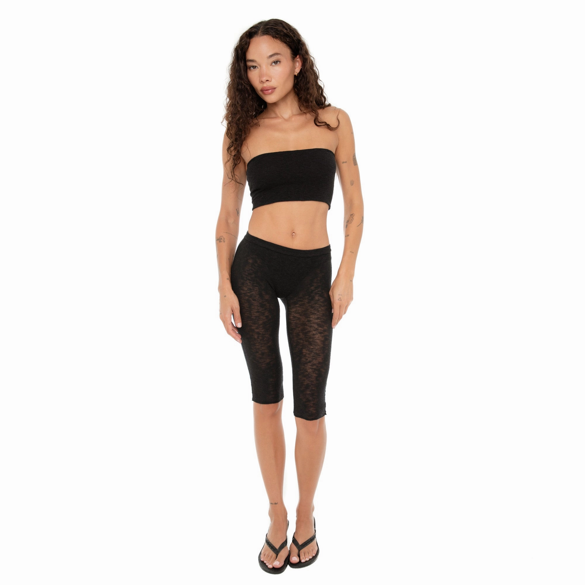 Breathable Ventilation Contrast Stitch Detailing Aili Tube