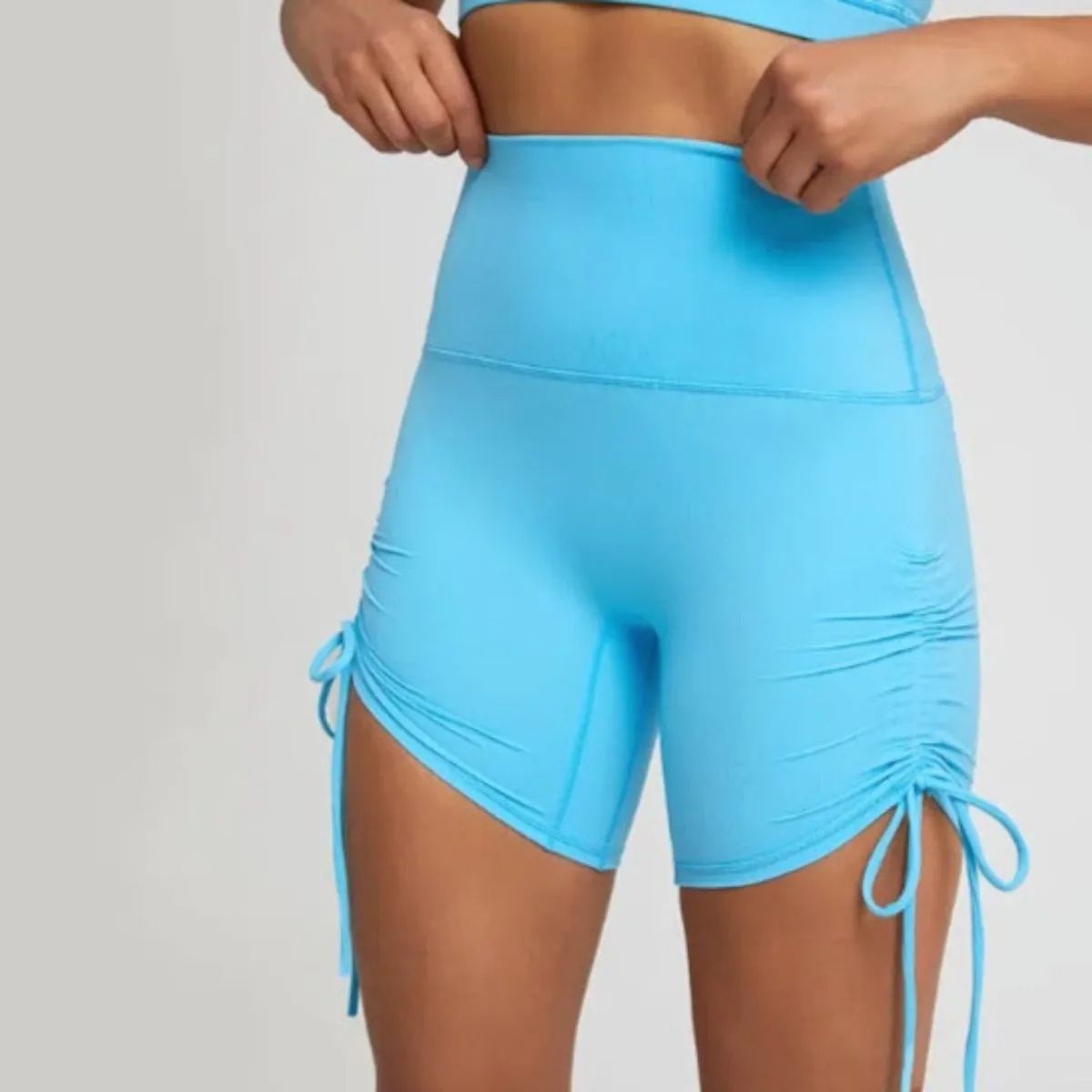 AIRE Ultra-Soft Ruched Biker Shorts | SALE