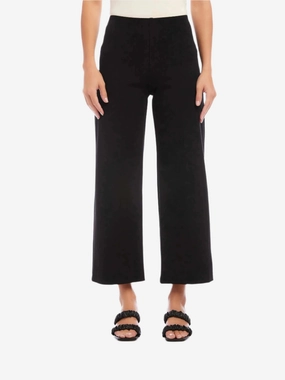 Sporty Vibe WaterproofTechnology Wide Leg Cropped Pants Black