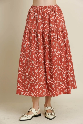 AMAYA FLORAL MAXI SKIRT Fashion Collab
