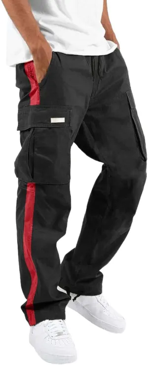 Alalaso Mens Cargo Pants Regular-Fit Lightweight Ripstop Trousers Outdoor Work Casual Bottom Pant with Multi Pockets
