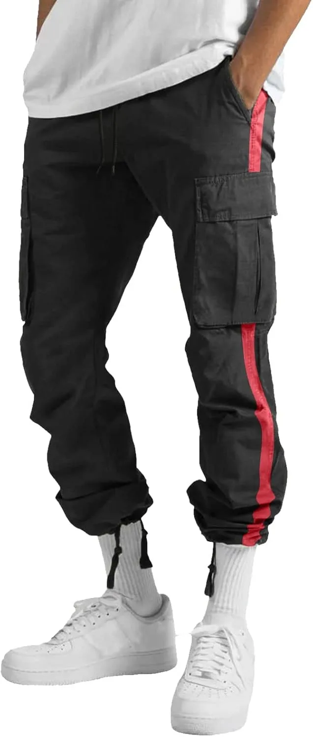 Alalaso Mens Cargo Pants Regular-Fit Lightweight Ripstop Trousers Outdoor Work Casual Bottom Pant with Multi Pockets