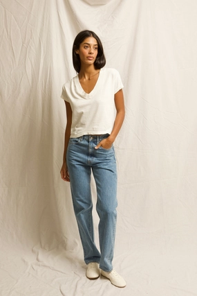 ALANIS RECYCLED VNECK Cozy Blouse ButterySoftTextile