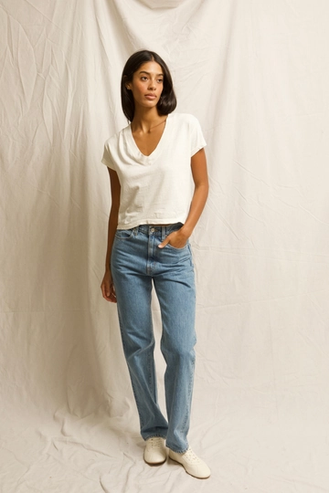 ALANIS RECYCLED VNECK Cozy Blouse ButterySoftTextile