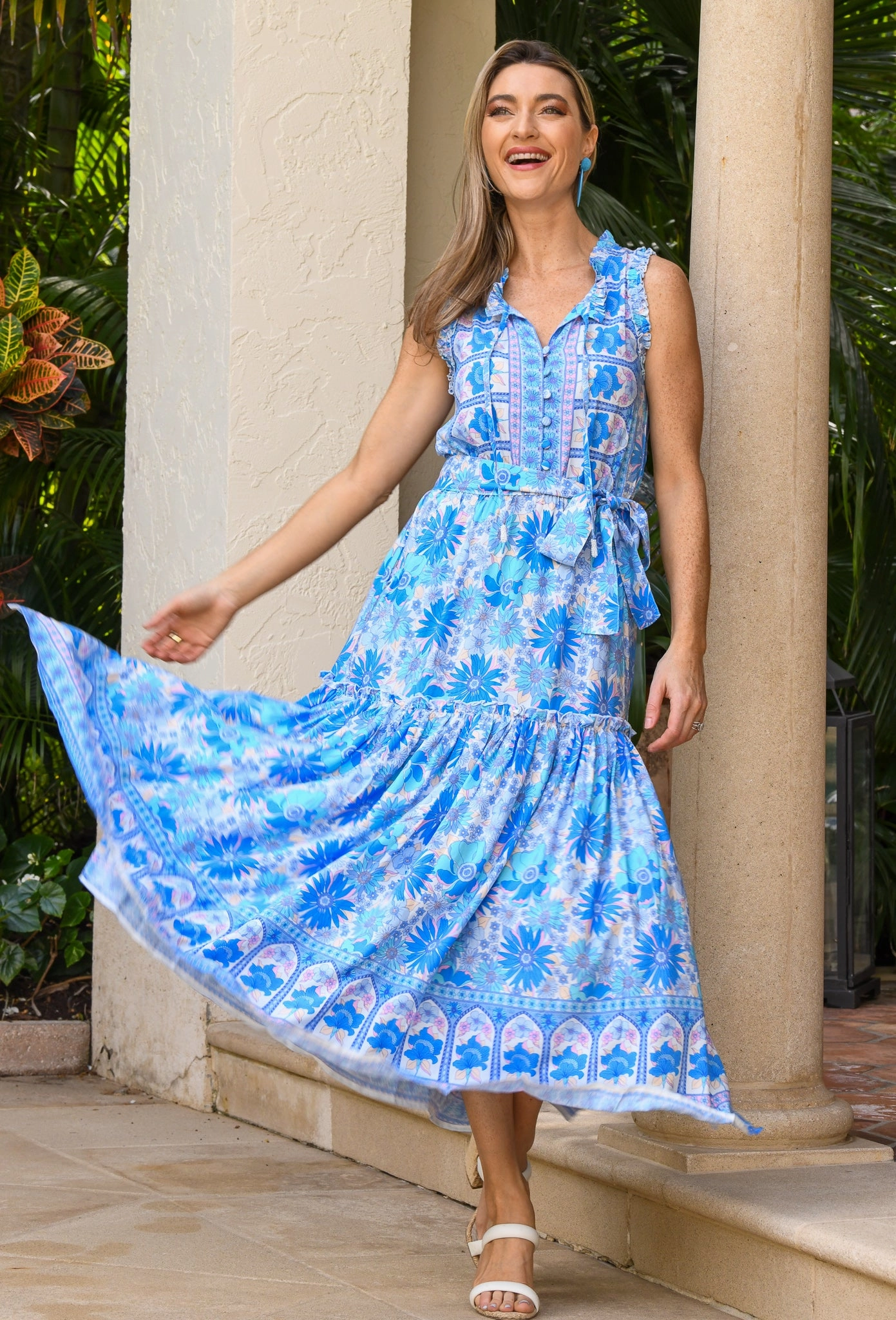 Alexis Dress / Blue-Lilac Travel Friendly