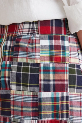 Ali Skirt Sconset Patch Madras Silicone Grip Trim Soft Finish