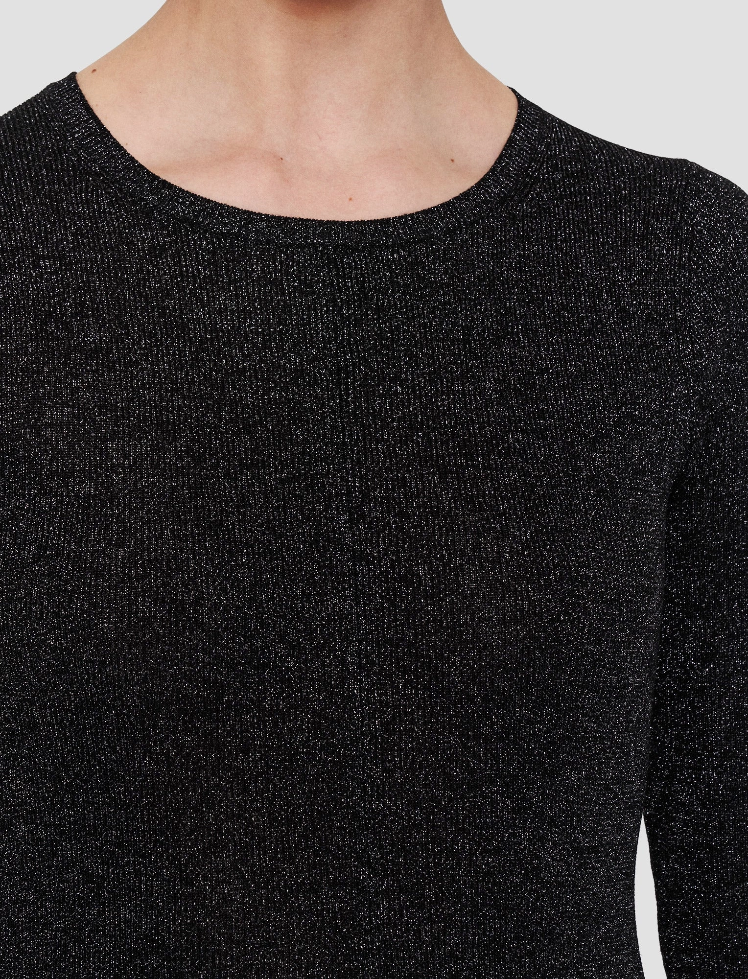 Lurex Knit Dress Easy to Wear Layered Fabric