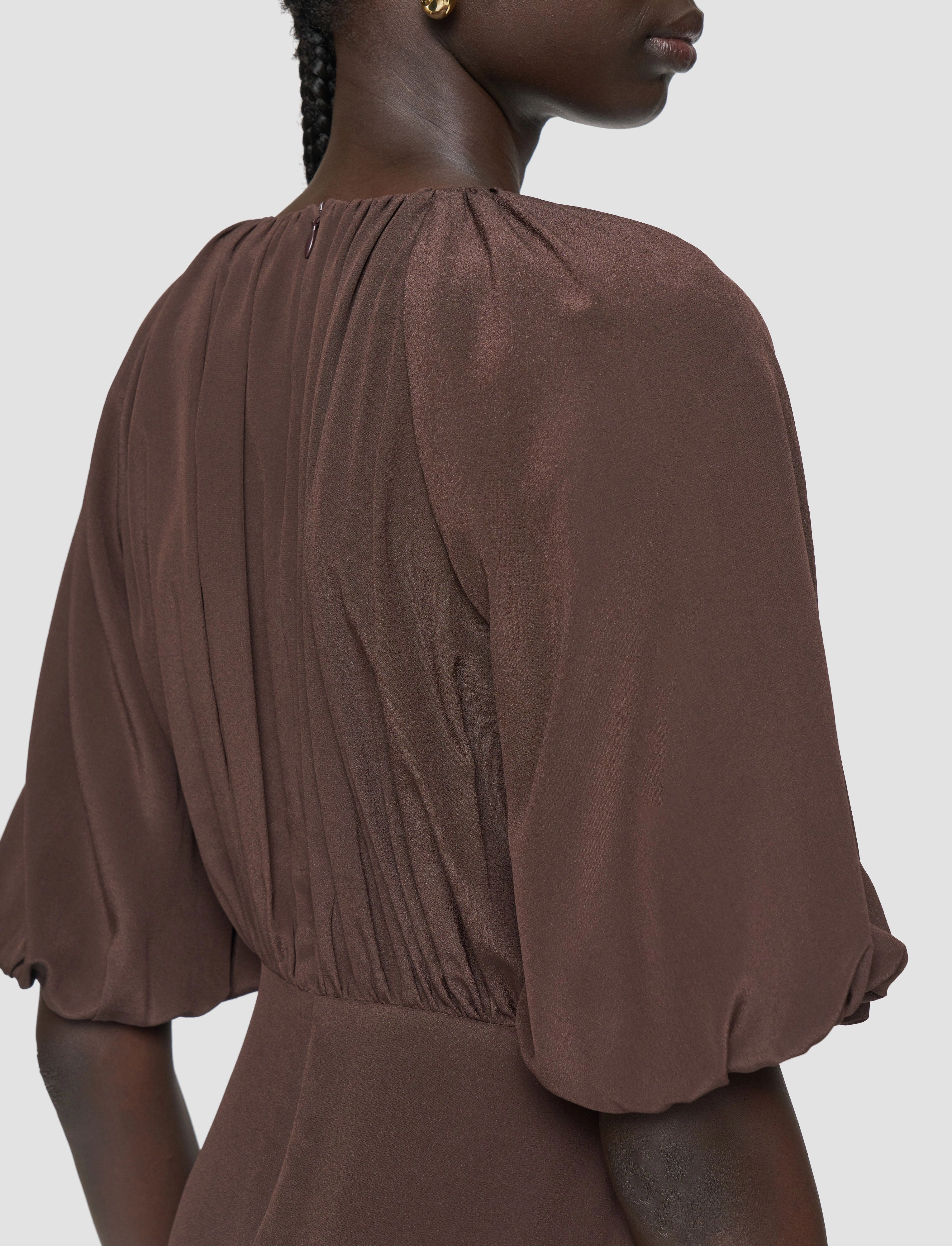 Coastal Soft Lizzie Crepe de Chine Silk Dress