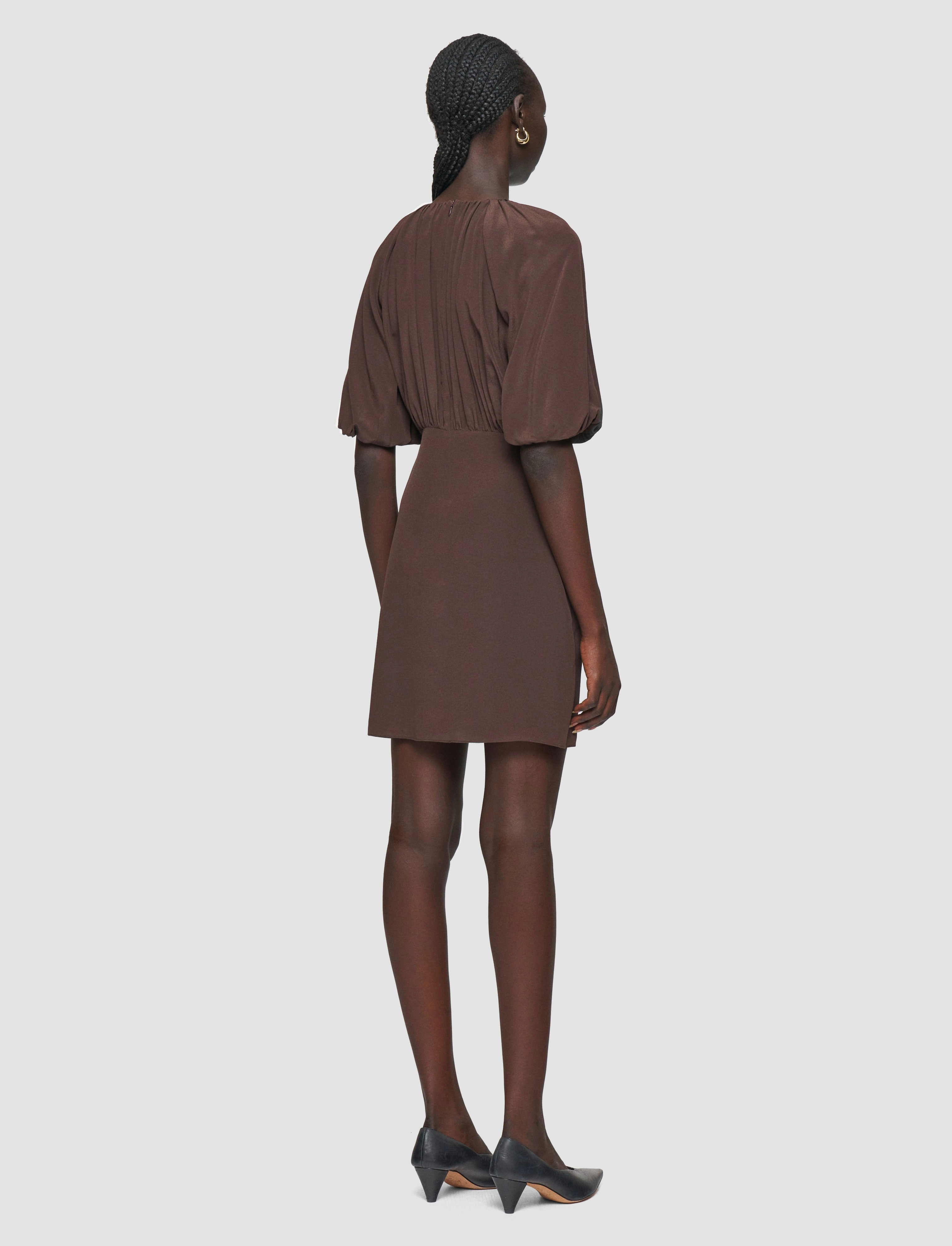 Layered Form Street Mood Lizzie Crepe de Chine Silk Dress
