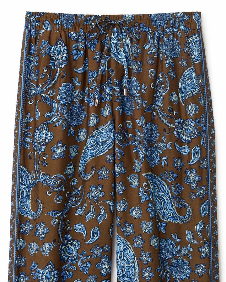 Curved Waistline Fashionable Waist Isla Pant Cedar Hill Paisley