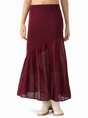 Aneira Skirt in Wine Breezy Outfit