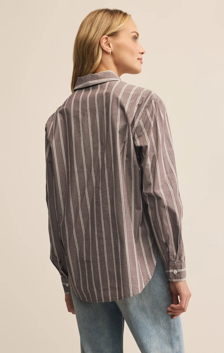 SEAPORT STRIPED POPLIN SHIRT OrganicCottonBlend