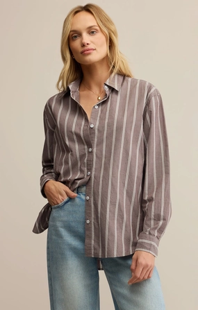 Sporty Cardigan SEAPORT STRIPED POPLIN SHIRT