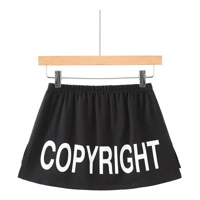 Alphabets Niche short skirt