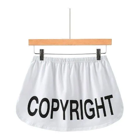 Alphabets Niche short skirt