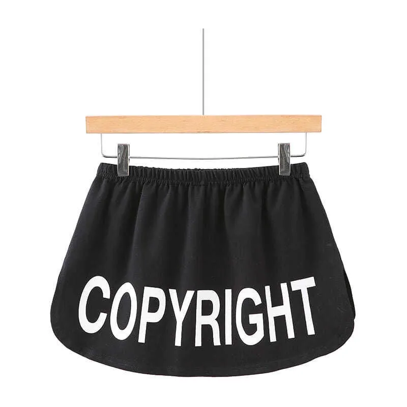 Alphabets Niche short skirt