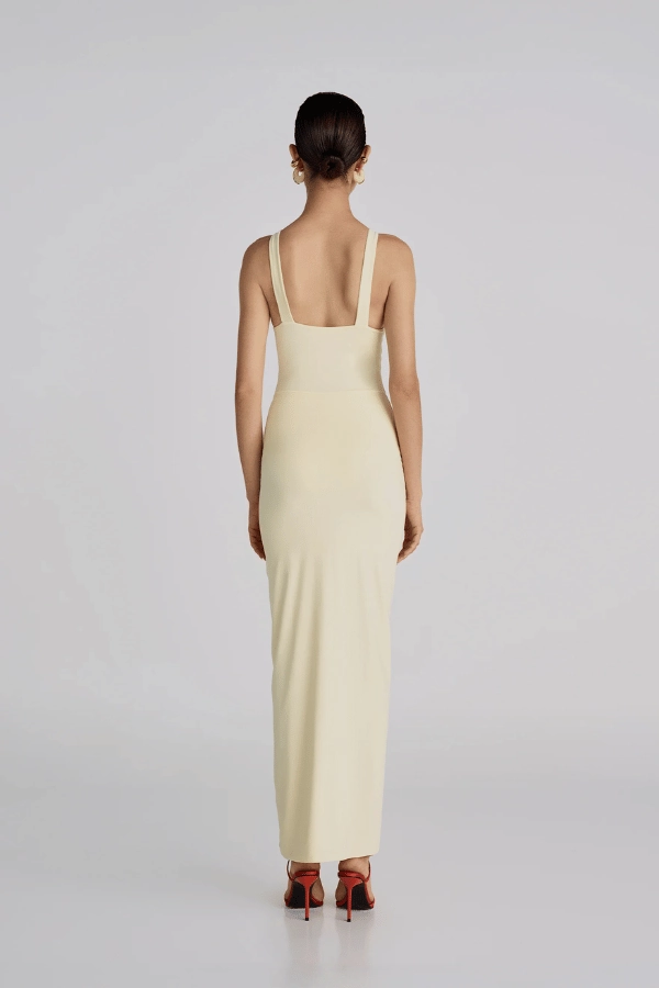 Alquimia Maxi Dress Vanilla Silky-Lining Chic formal attire