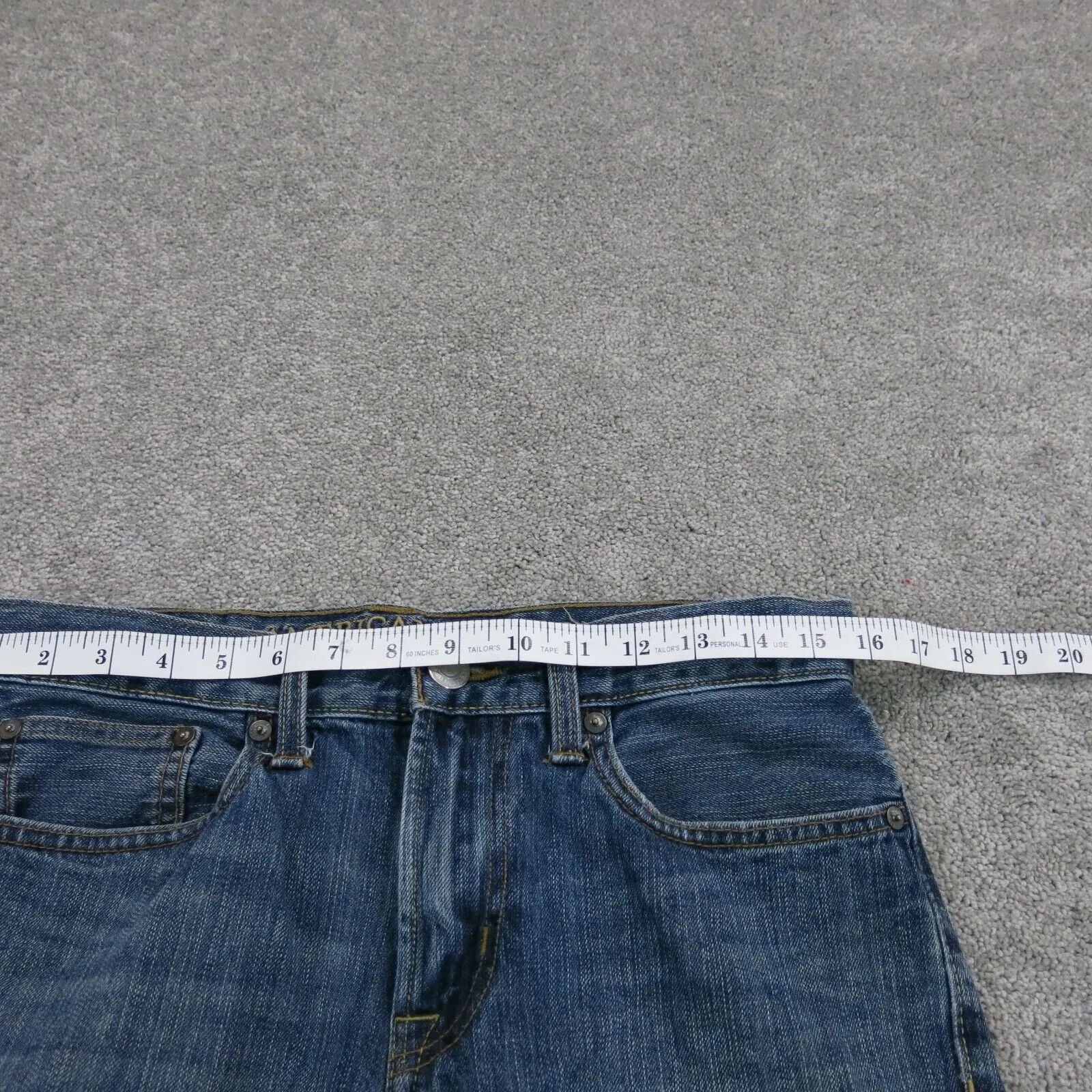 American Eagle Mens Jeans Original Straight Leg Denim Low Rise Blue Size W29XL32