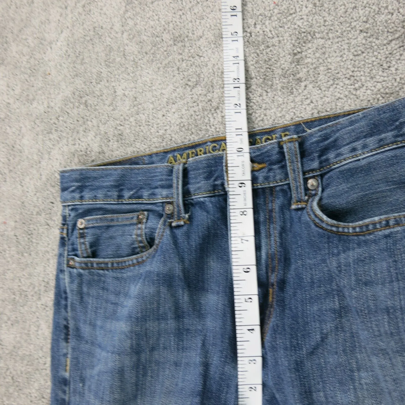 American Eagle Mens Jeans Original Straight Leg Denim Low Rise Blue Size W29XL32